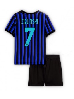 Inter Milan Piotr Zielinski #7 Replika Hemmakläder Barn 2025-26 Kortärmad (+ byxor)